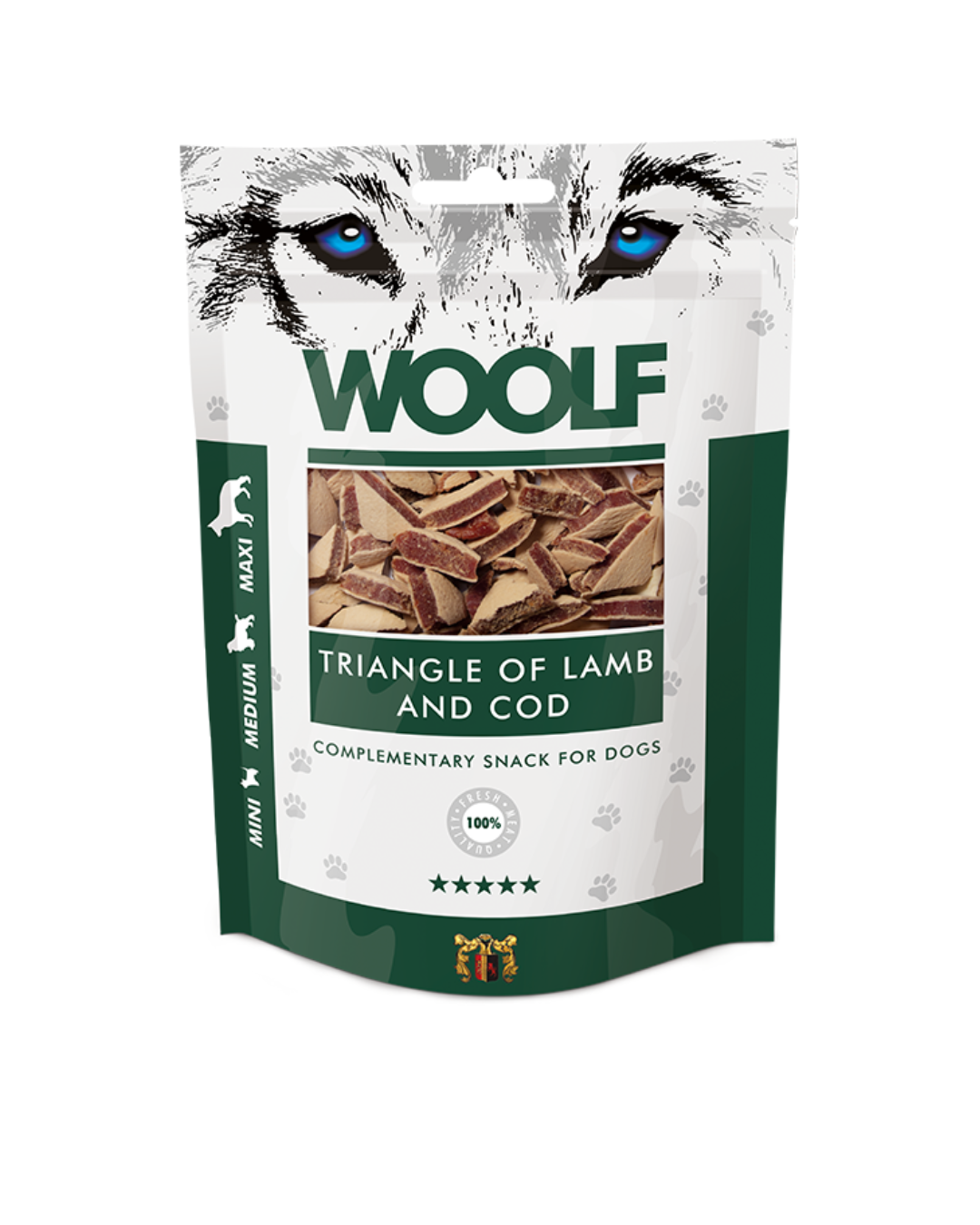 Woolf - Triangolini di Agnello e Merluzzo - 100 gr