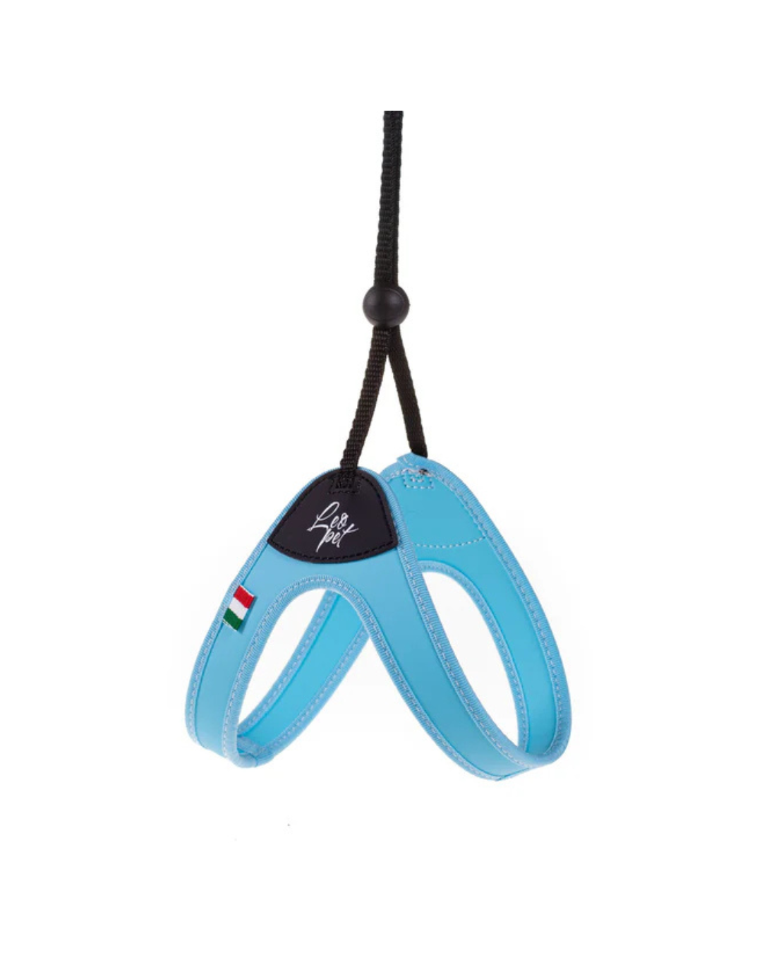 LeoPet - Pettorina Fissa in PVC e Nylon - Colore Azzurro - 2 30/40 cm