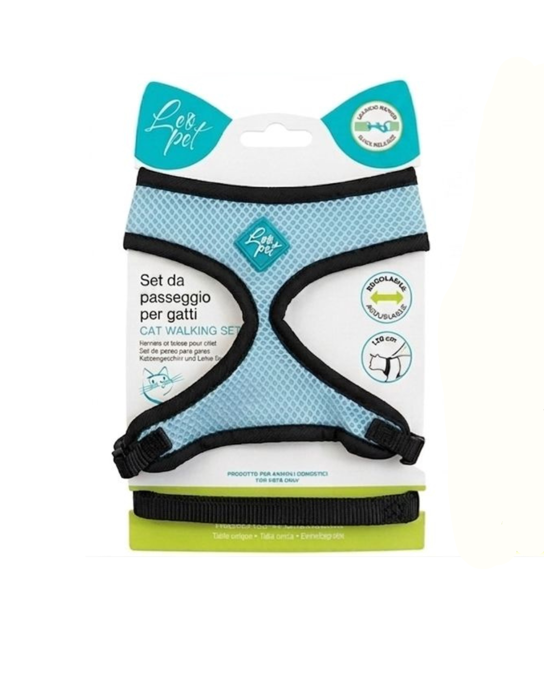 Leopet - Set da Passeggio per Gatti Azzurro