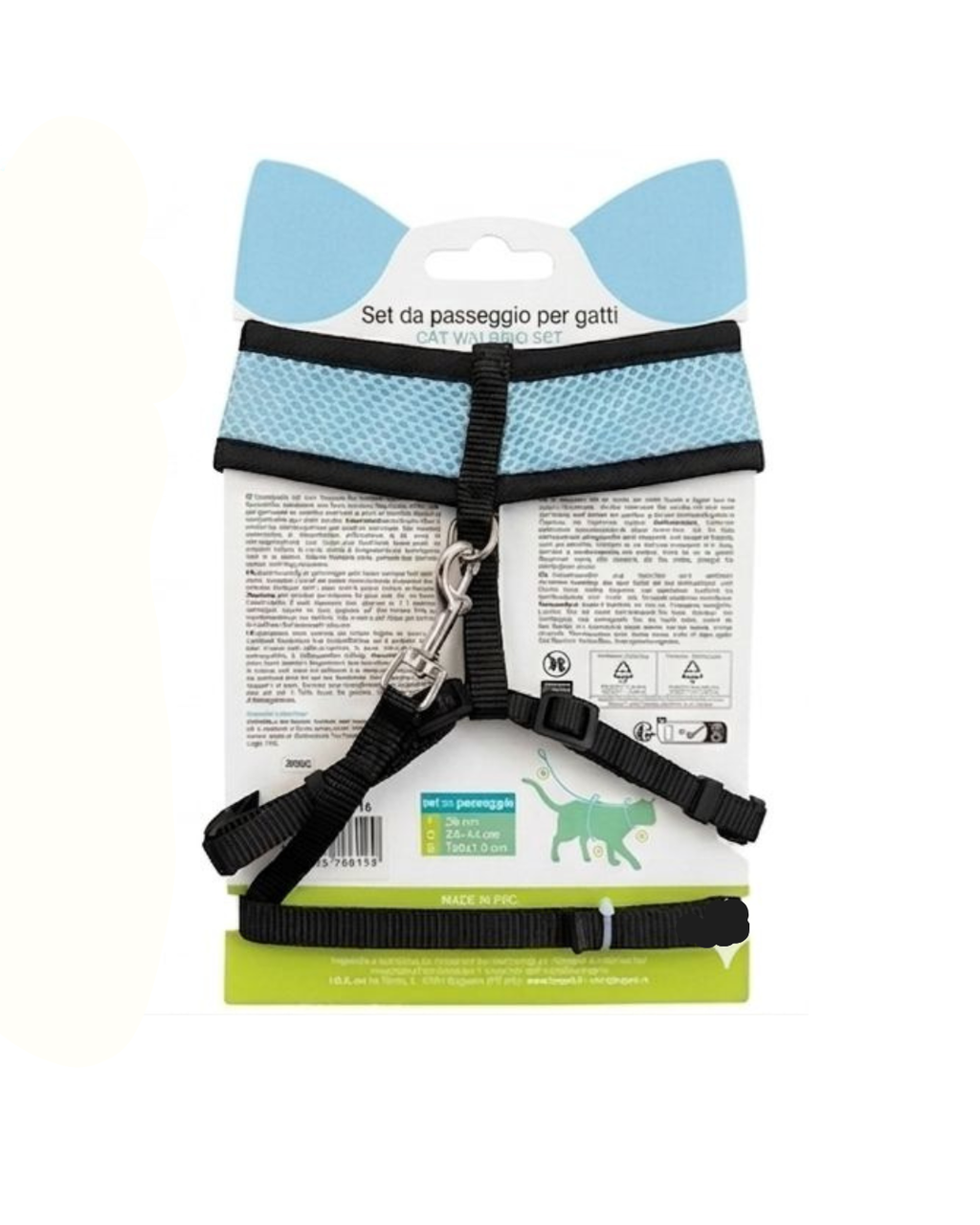 Leopet - Set da Passeggio per Gatti Azzurro