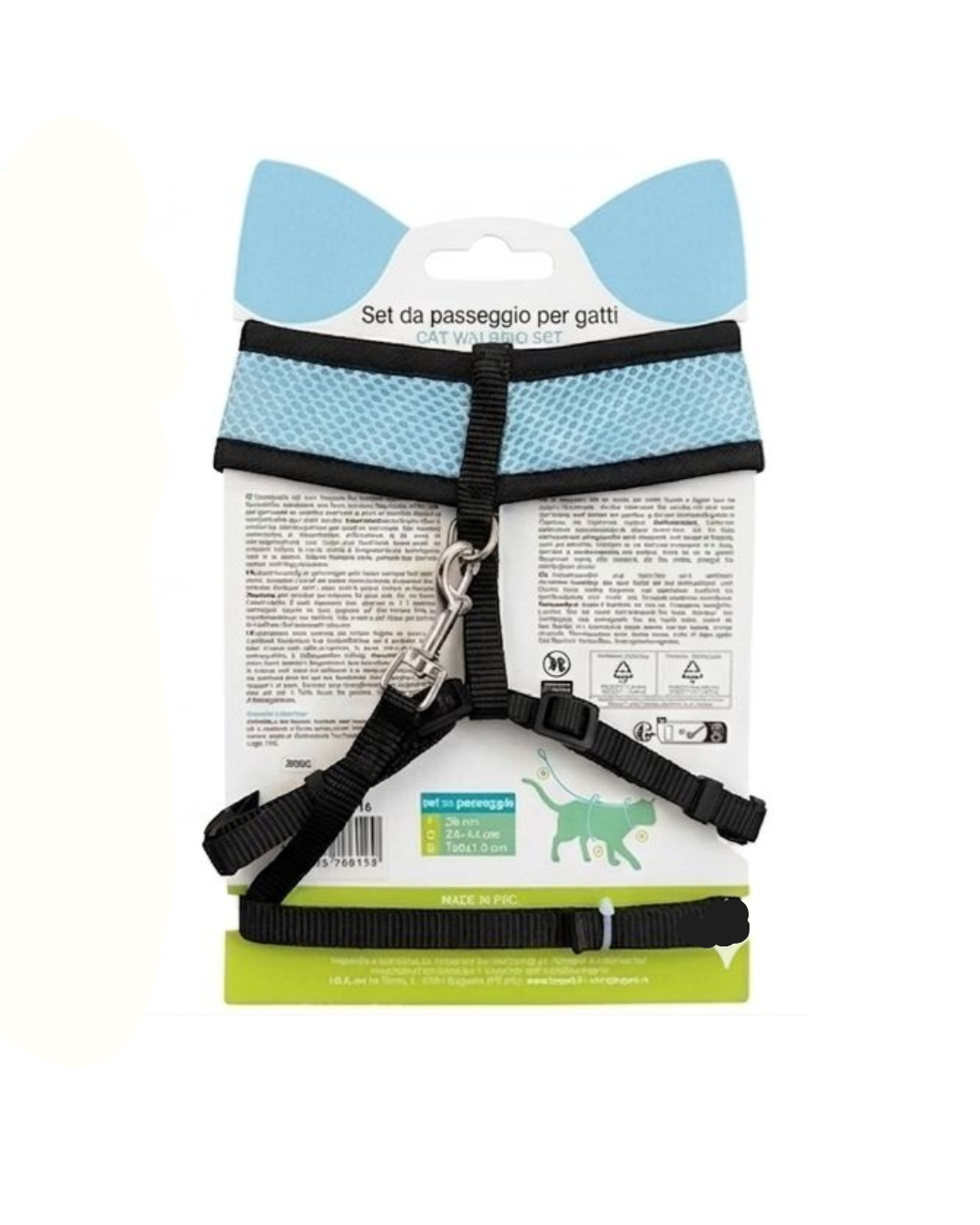 Leopet - Set da Passeggio per Gatti Azzurro