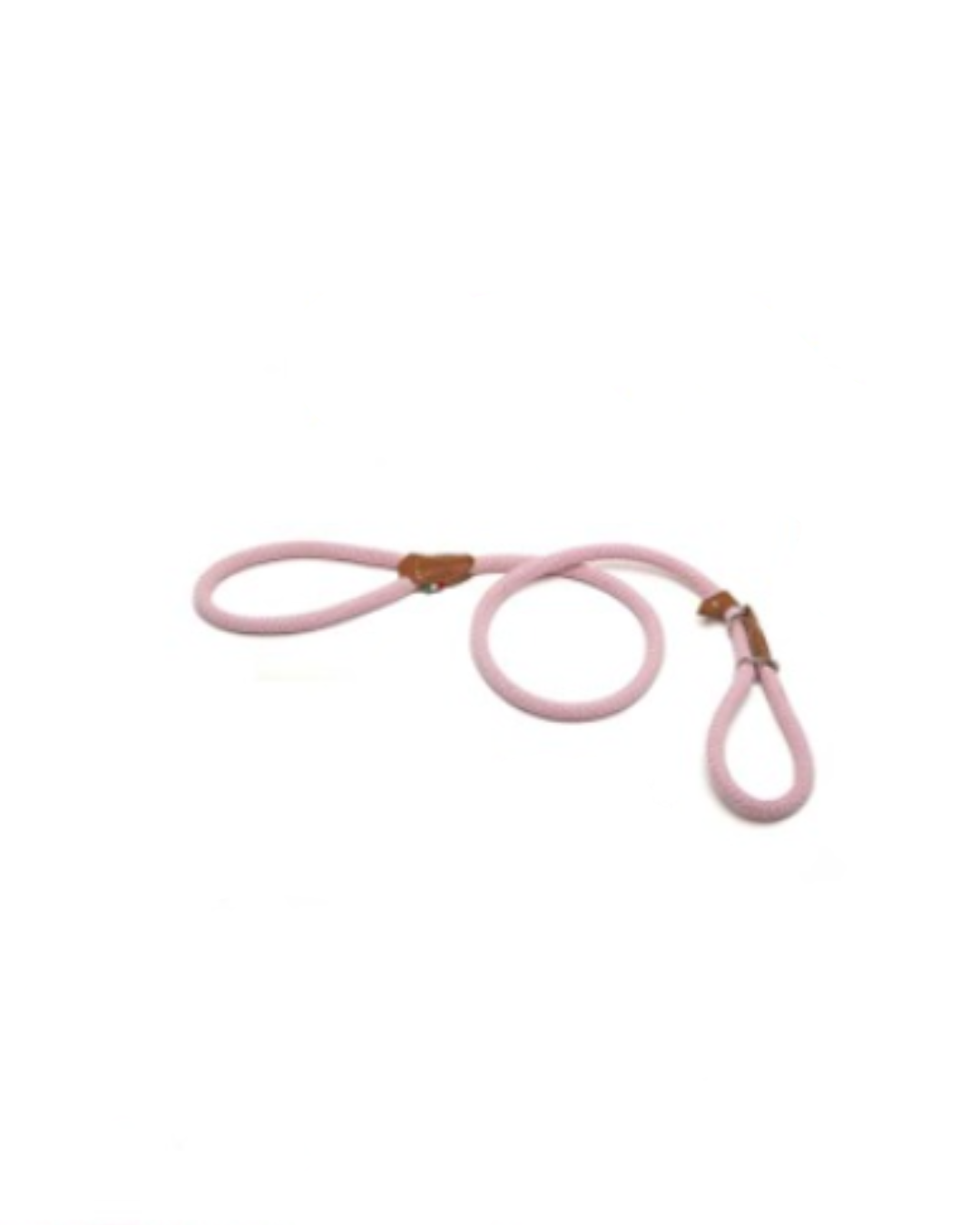 Leopet - "Bianca" Guinzaglio Scorrimento in Corda di Cotone Rosa, Con Fermo 130x1,2 cm