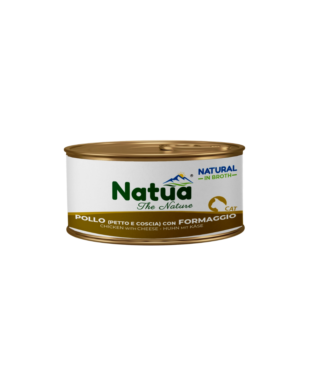 Natua cat - Strips in broth - Chicken with cheese - 85 gr