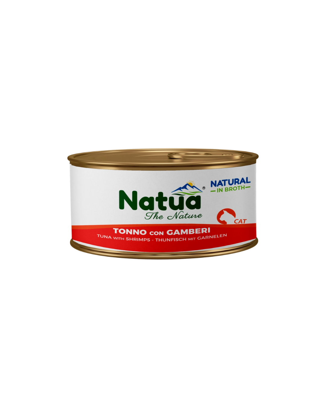 Natua cat - Straccetti in Brodo - Tonno con Gamberi - 85 gr