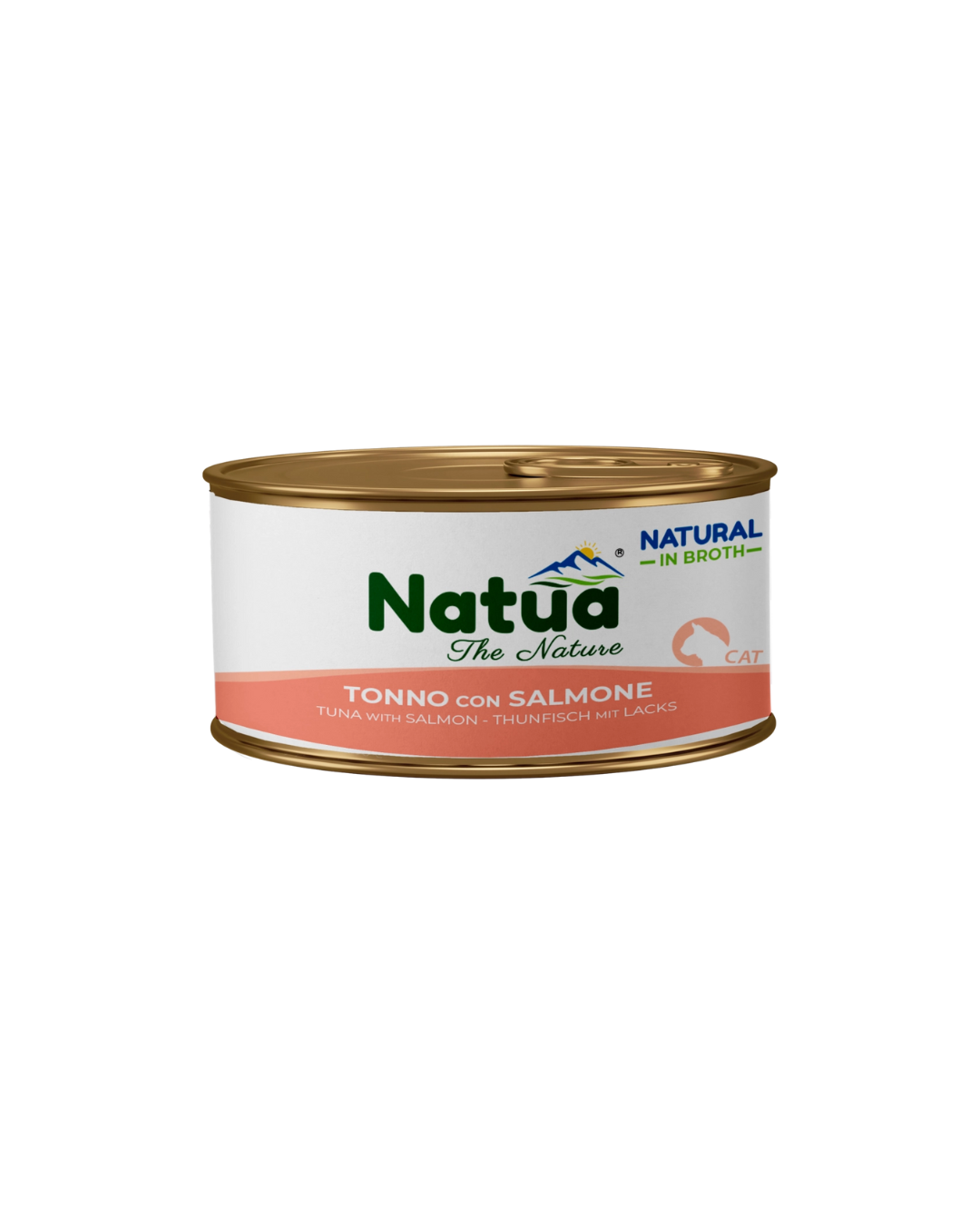 Natua cat - Strips in broth - Tuna with Salmon - 85 gr