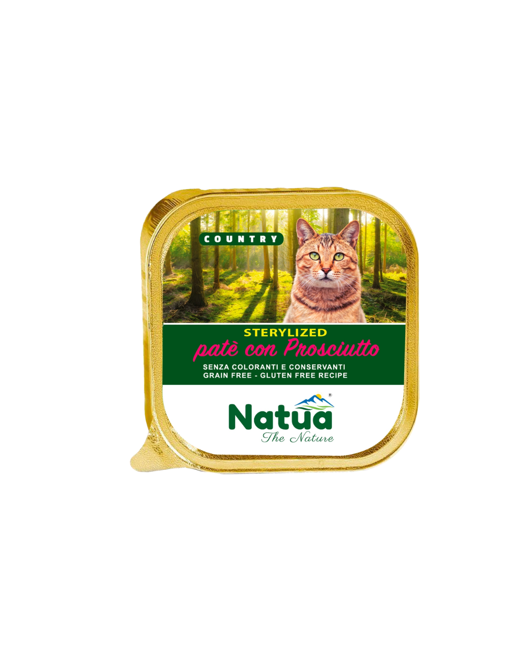 Natua cat country sterylized - Patè con Prosciutto - 100 gr