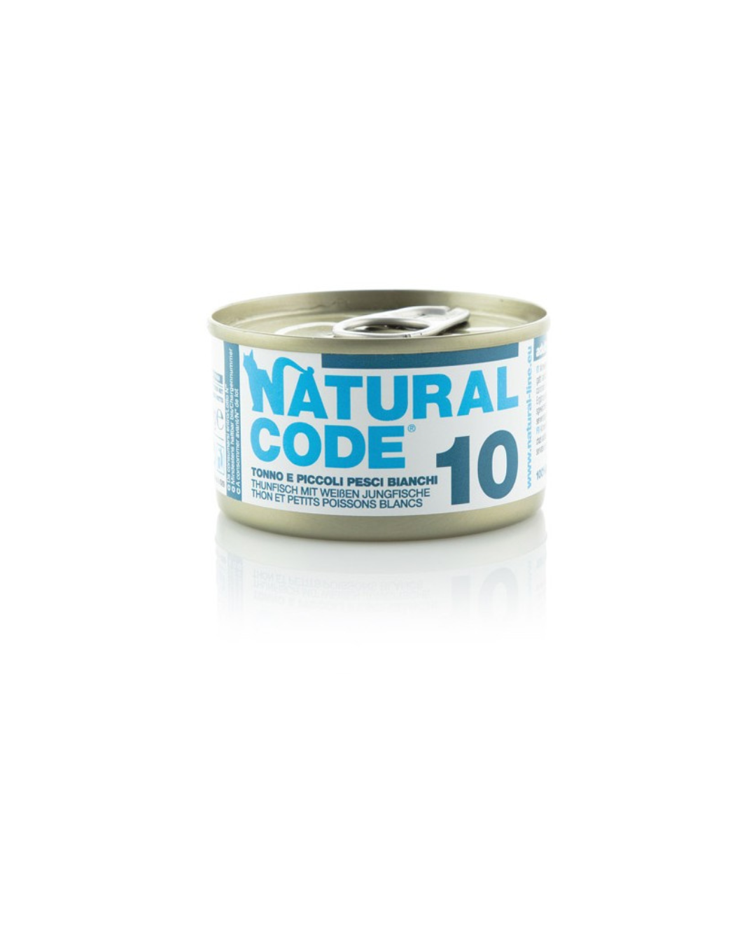 Natural code 10 - Strips for cats - Tuna and small white fish in broth - 85gr