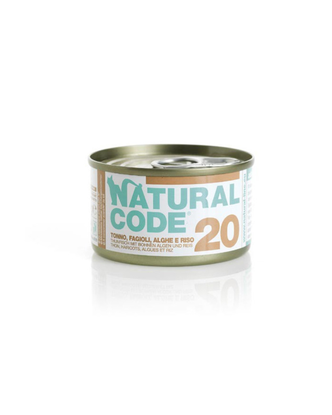 Natural code 20 - Strips for cats - Tuna, Beans and Algae in broth - 85gr 