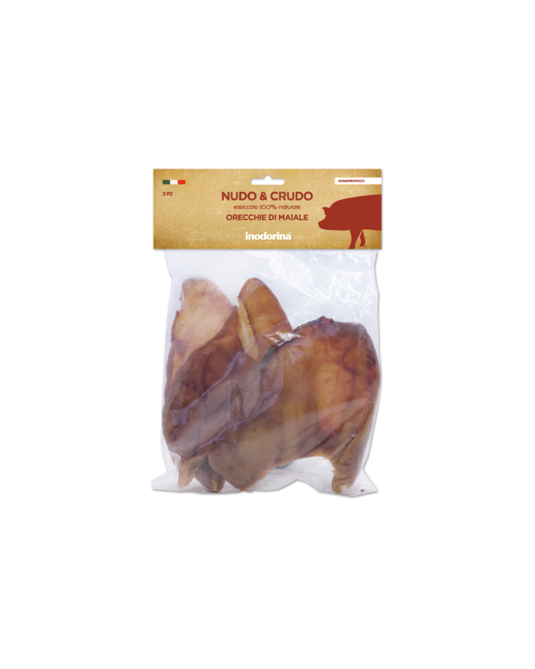 Inodorina - Naked and Raw Pork Ear - 3 pcs