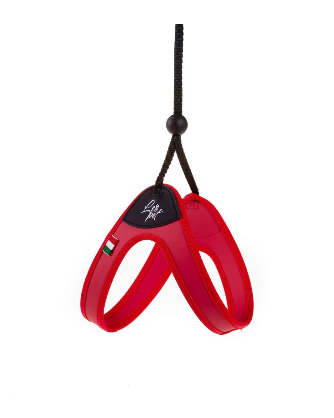 LeoPet - Pettorina Fissa in PVC e Nylon - Colore Rosso - 2 30/40 cm