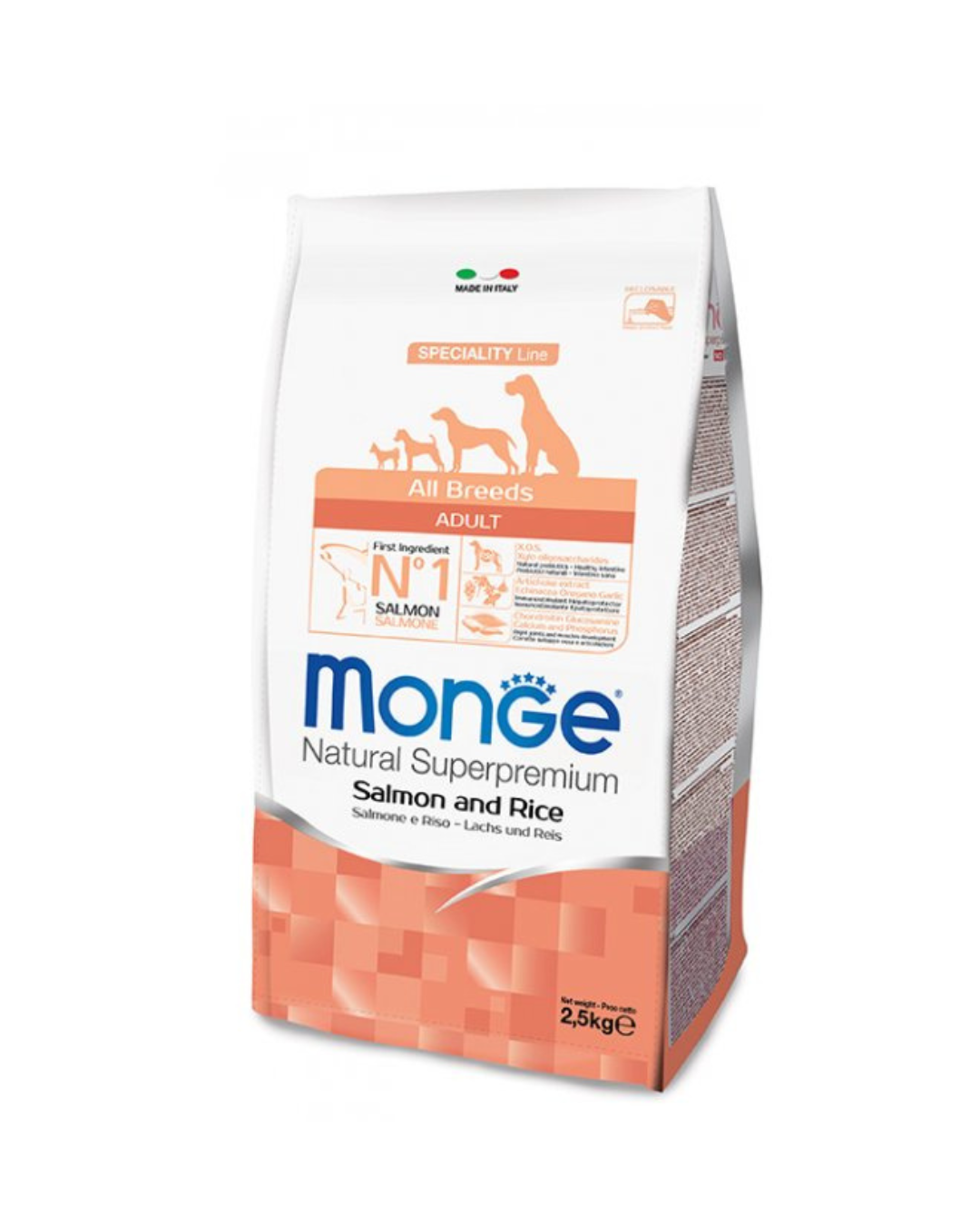 Monge - All Breed Adult Salmon and Rice - 2.5 kg