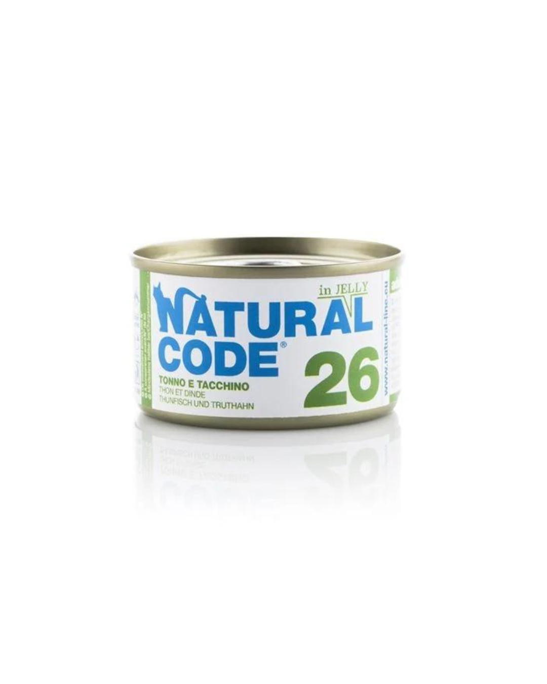 Natural code 26 - Straccetti per gatti - Tonno e Tacchino in Jelly - 85 gr