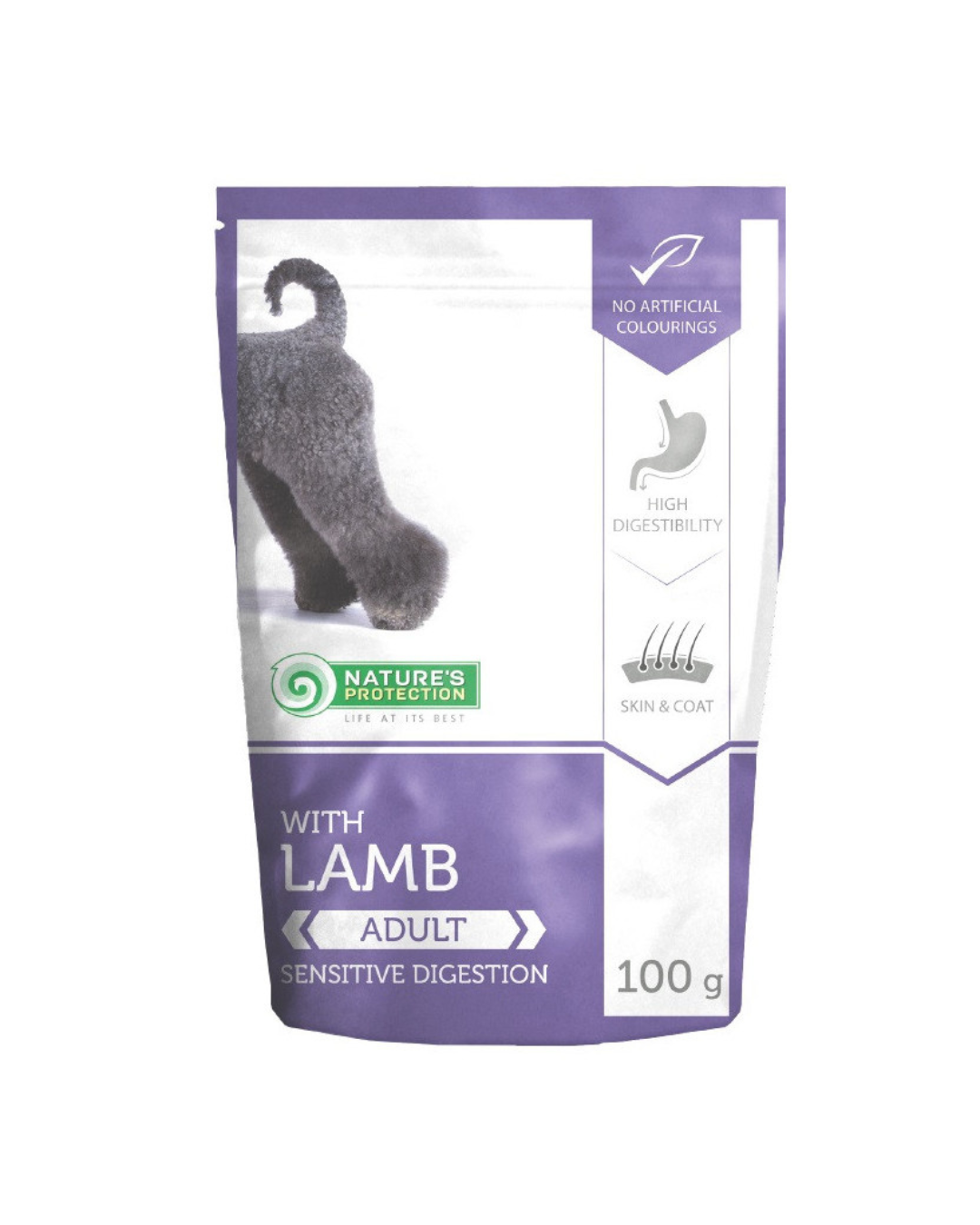 Nature's Protection - Pouch Adult Dog Multi Benefit - Wet Food in Sachet - Lamb and Chicken 100 gr