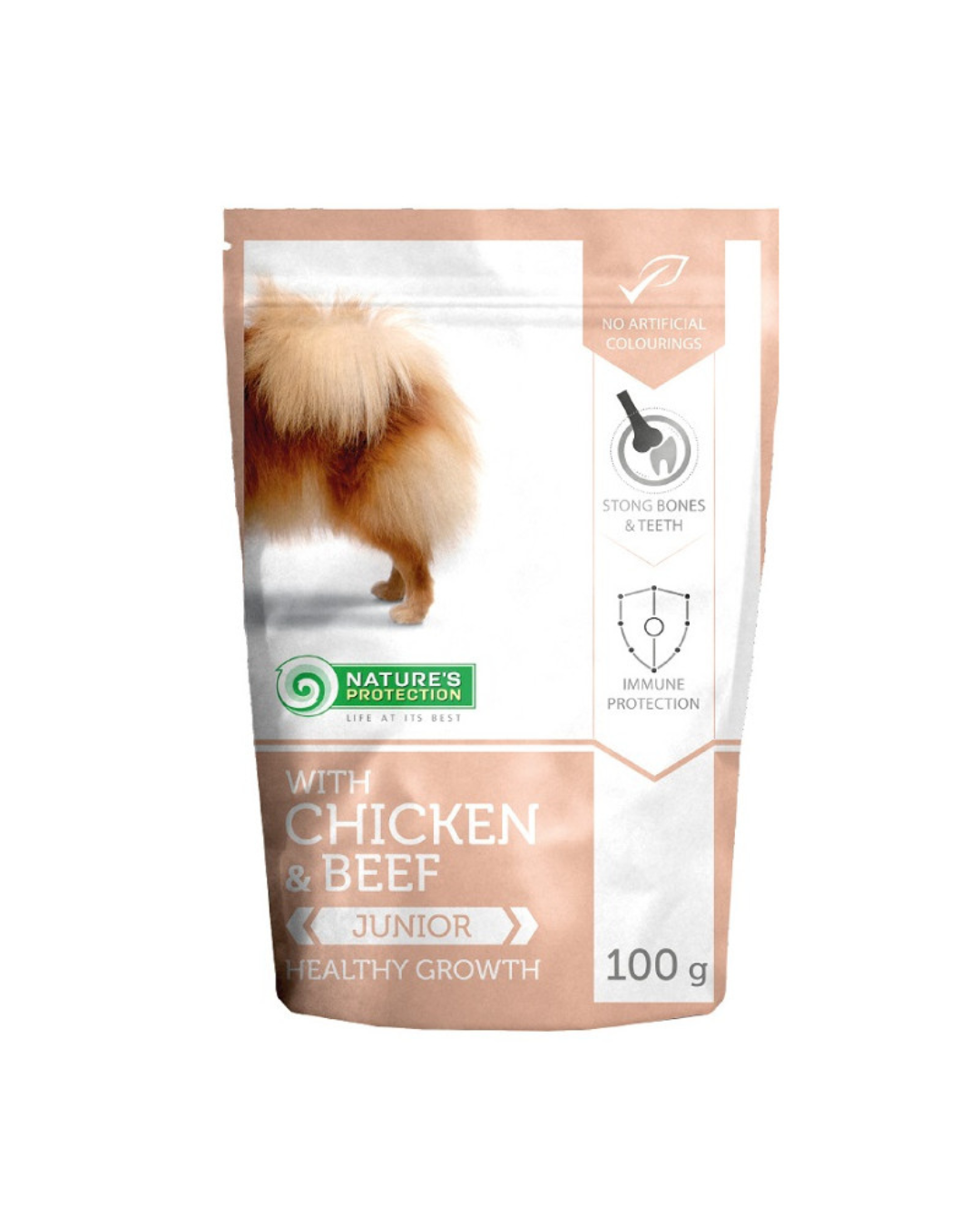 Nature's Protection - Pouch Junior Dog - Cibo Umido in Bustina - Manzo e Pollo 100 gr