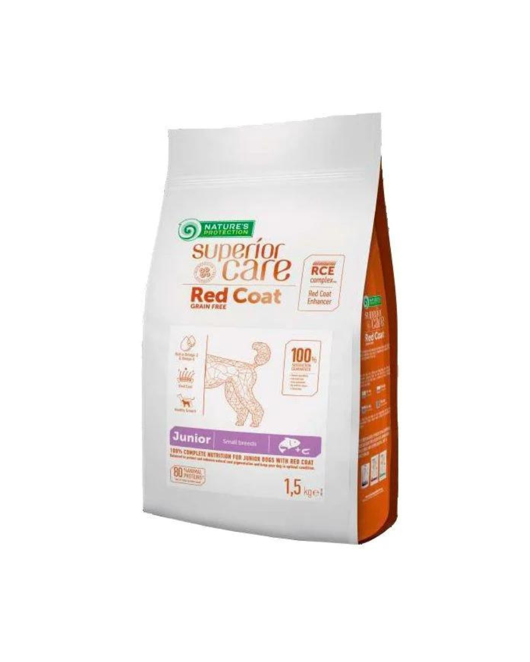 Nature's Protection - Superior Care Red Coat Dog Grain Free - Junior Small Breed - Salmone 1,5 kg