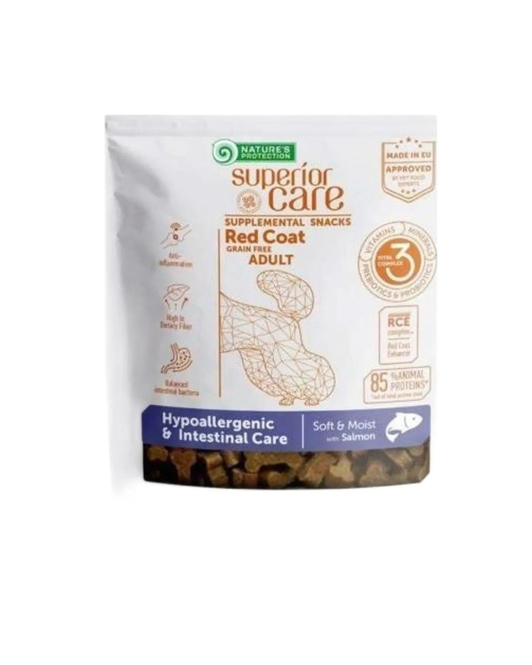 Nature's Protection - Superior Care Snack Red Coat Dog - Hypoallergenic  Intestinal Care Grain Free - Salmone 150 gr