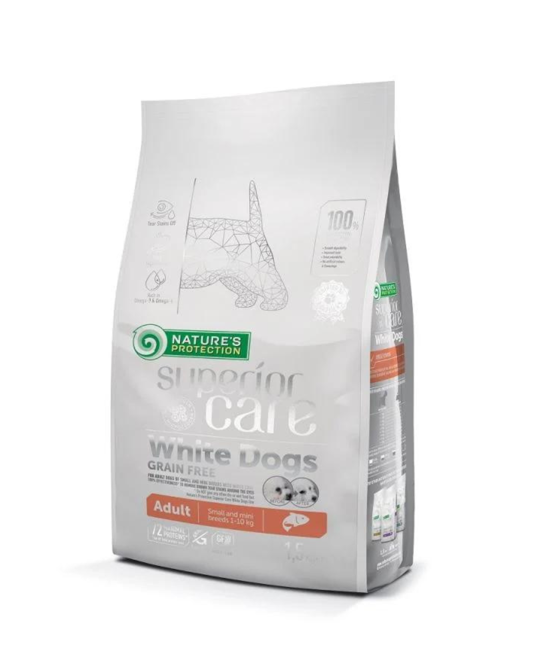 Nature's Protection - Superior Care White Dog Grain Free - Adult Small Breed - Salmon 1.5 kg