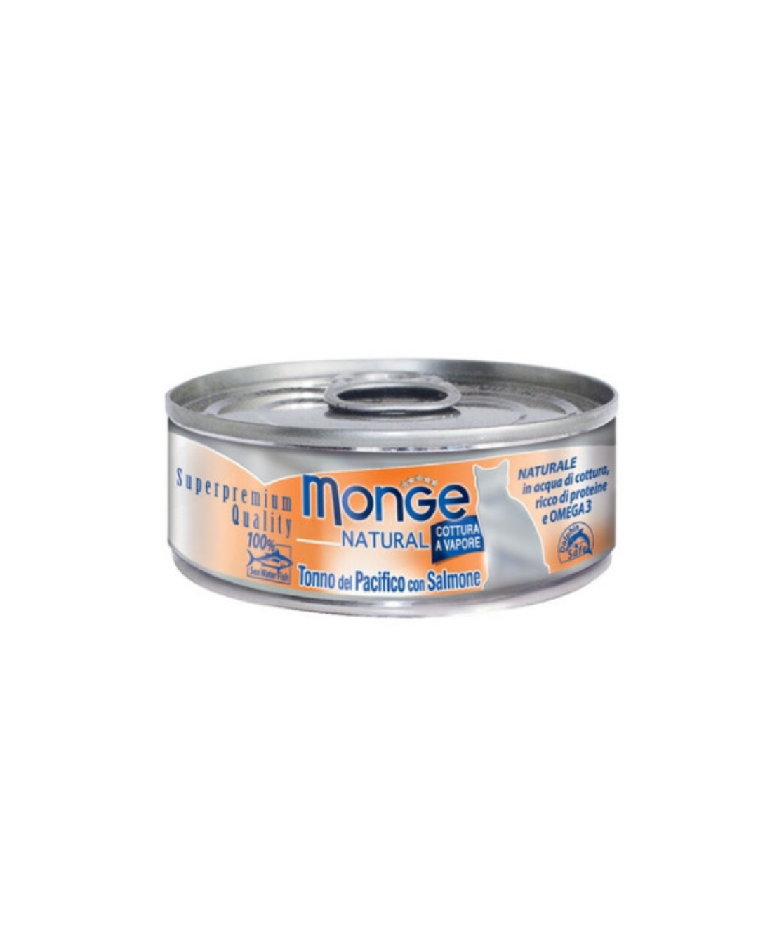 Monge - Natural per Gatti - Tonno Pinne Gialle e Salmone 80 gr