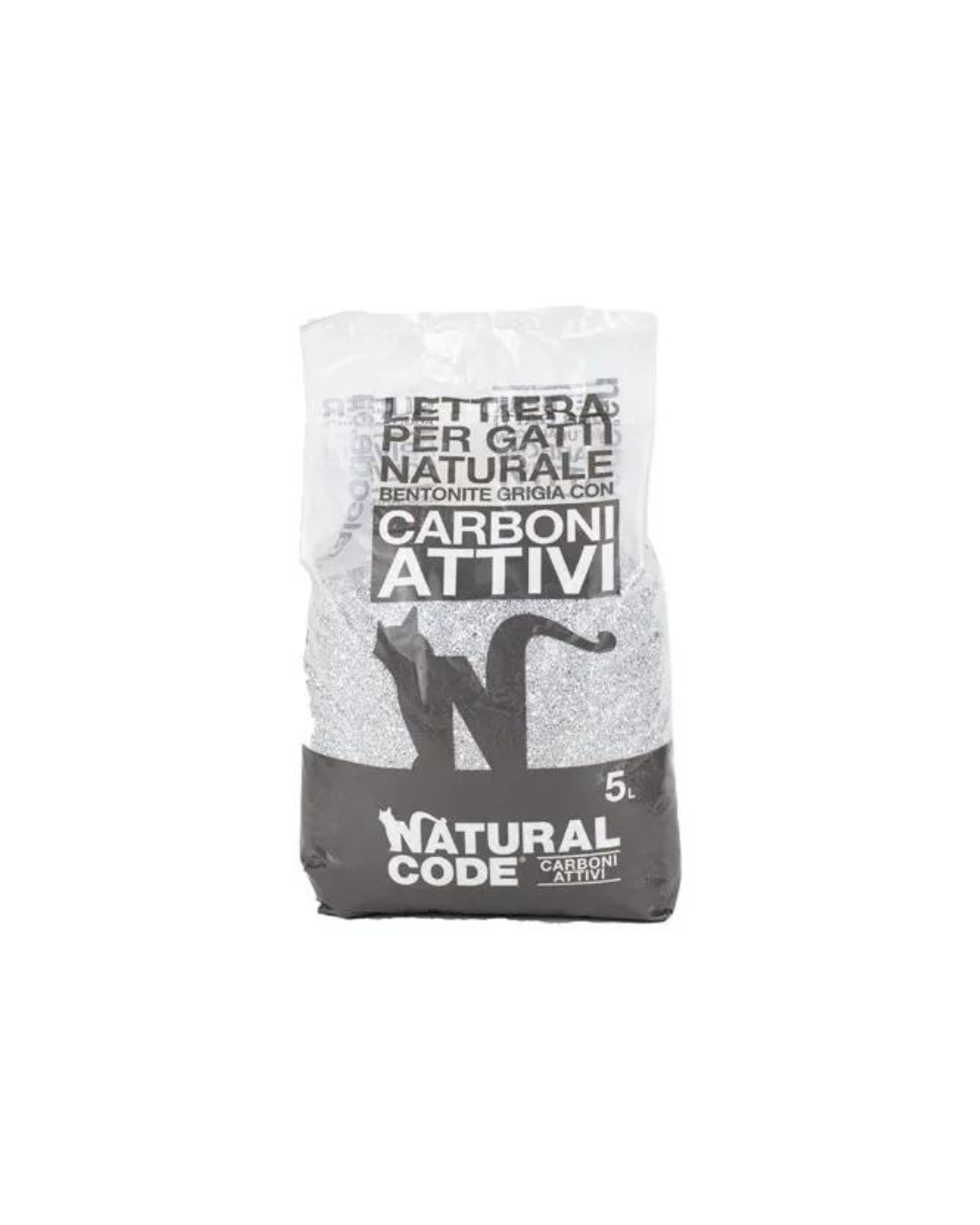 Natural code - Lettiera per gatti - Lettiera Bentonite Agglomerato - Carboni Attivi - 5L