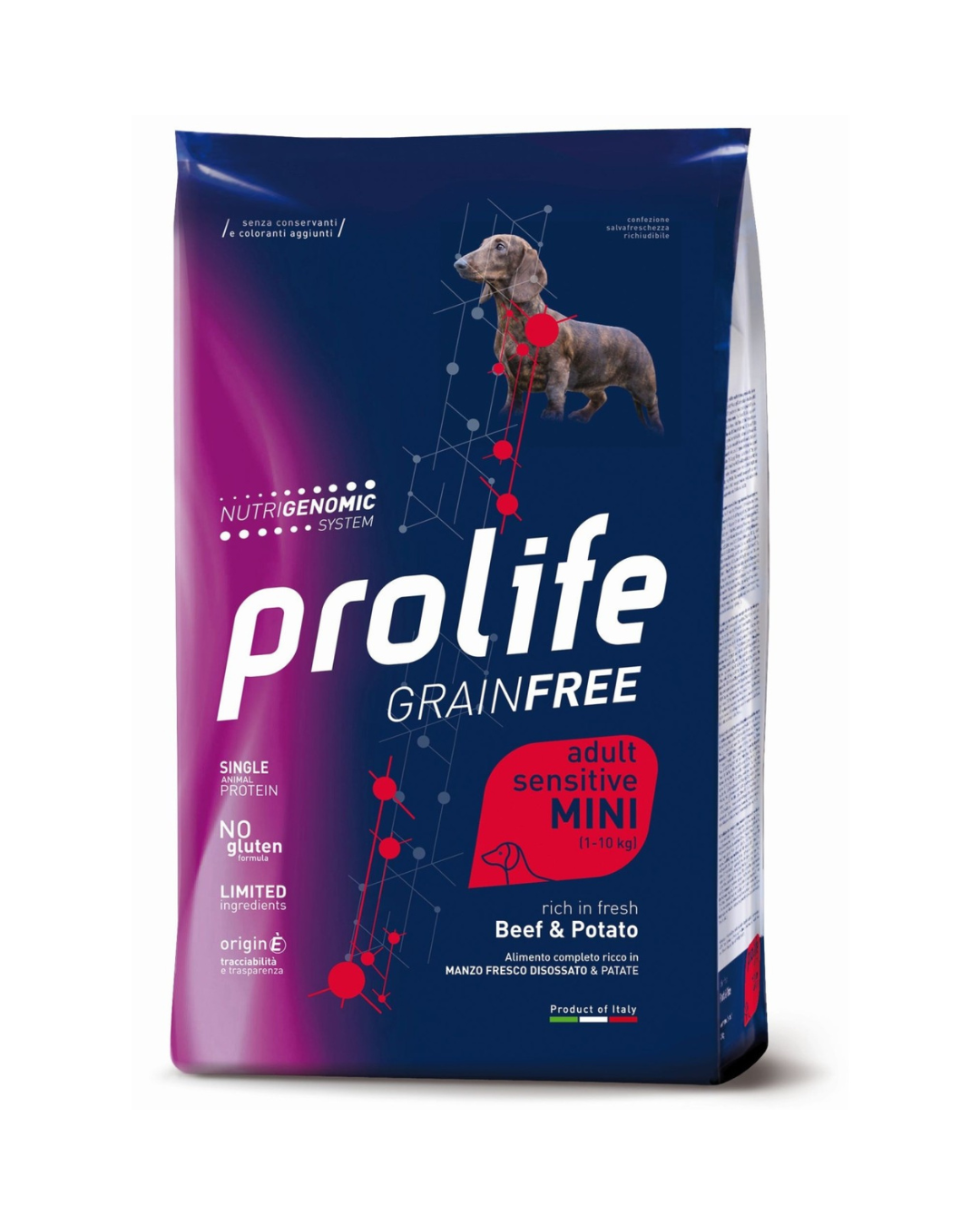 Prolife - Dog Grainfree Sensitive - Adult Mini - Manzo e Patate 2kg