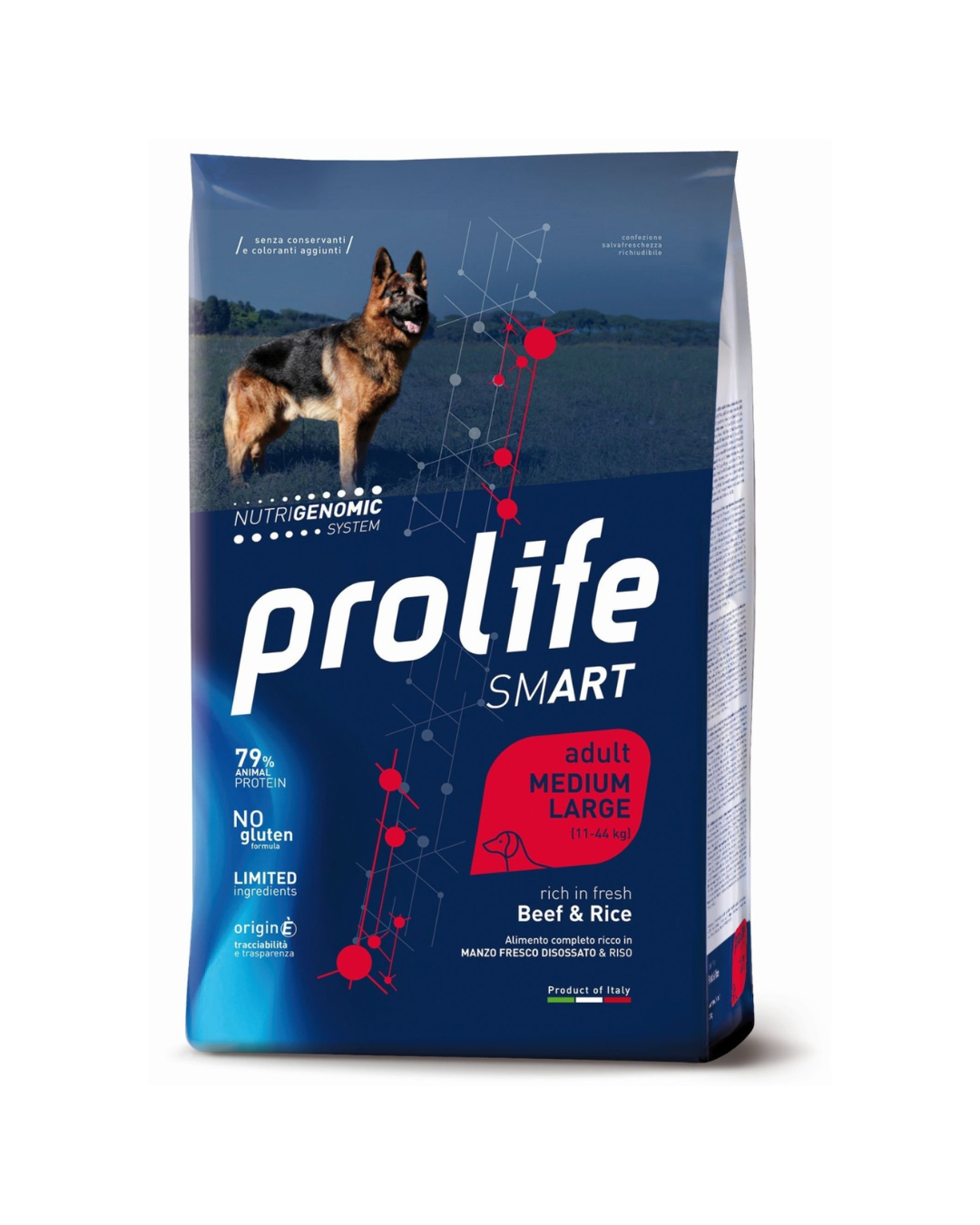 Prolife - Smart - Dog Adult Medium / Large Breed - Manzo e Riso 12kg