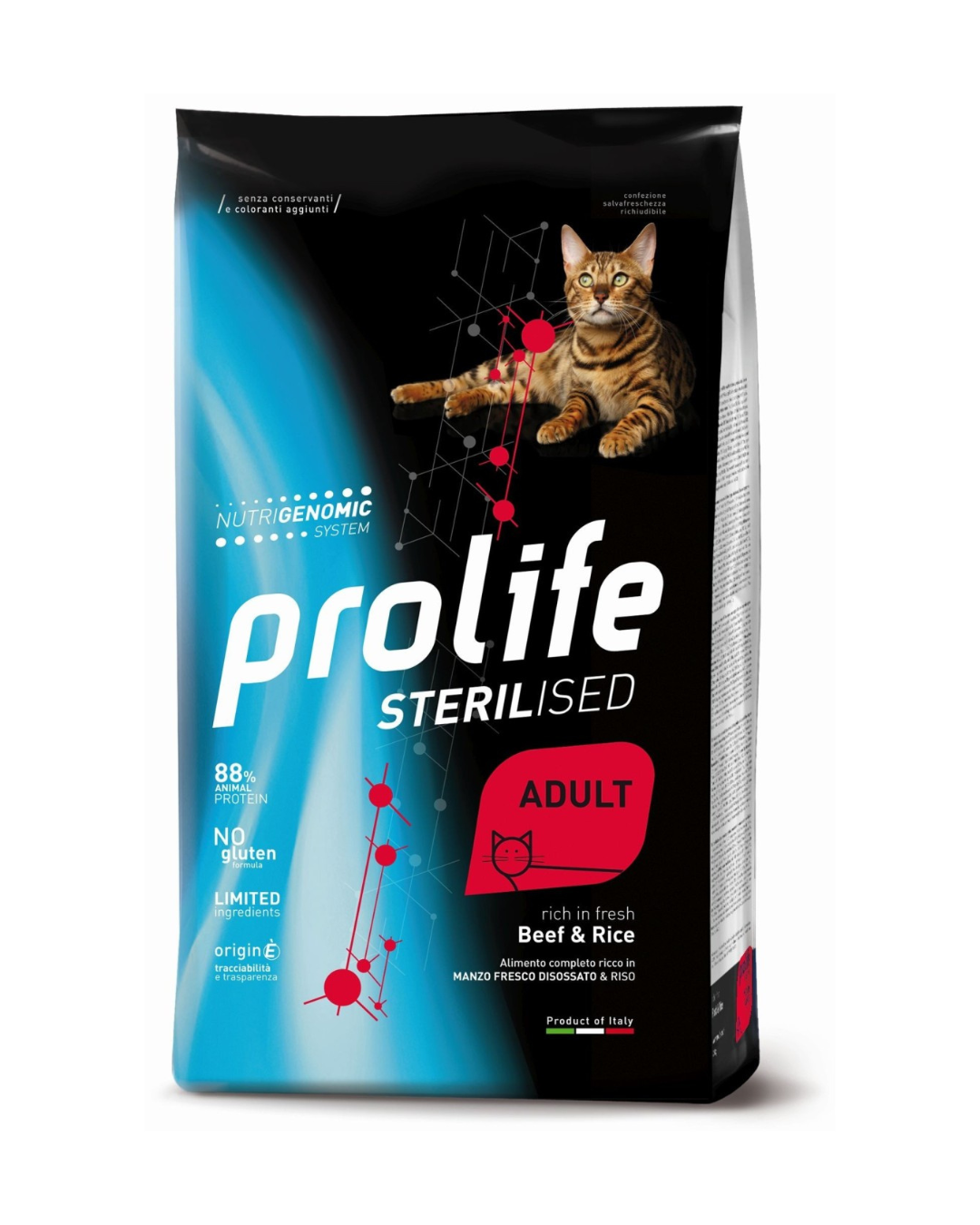 Prolife - Sterilized Cat Adult - Beef and Rice 1.5 kg 