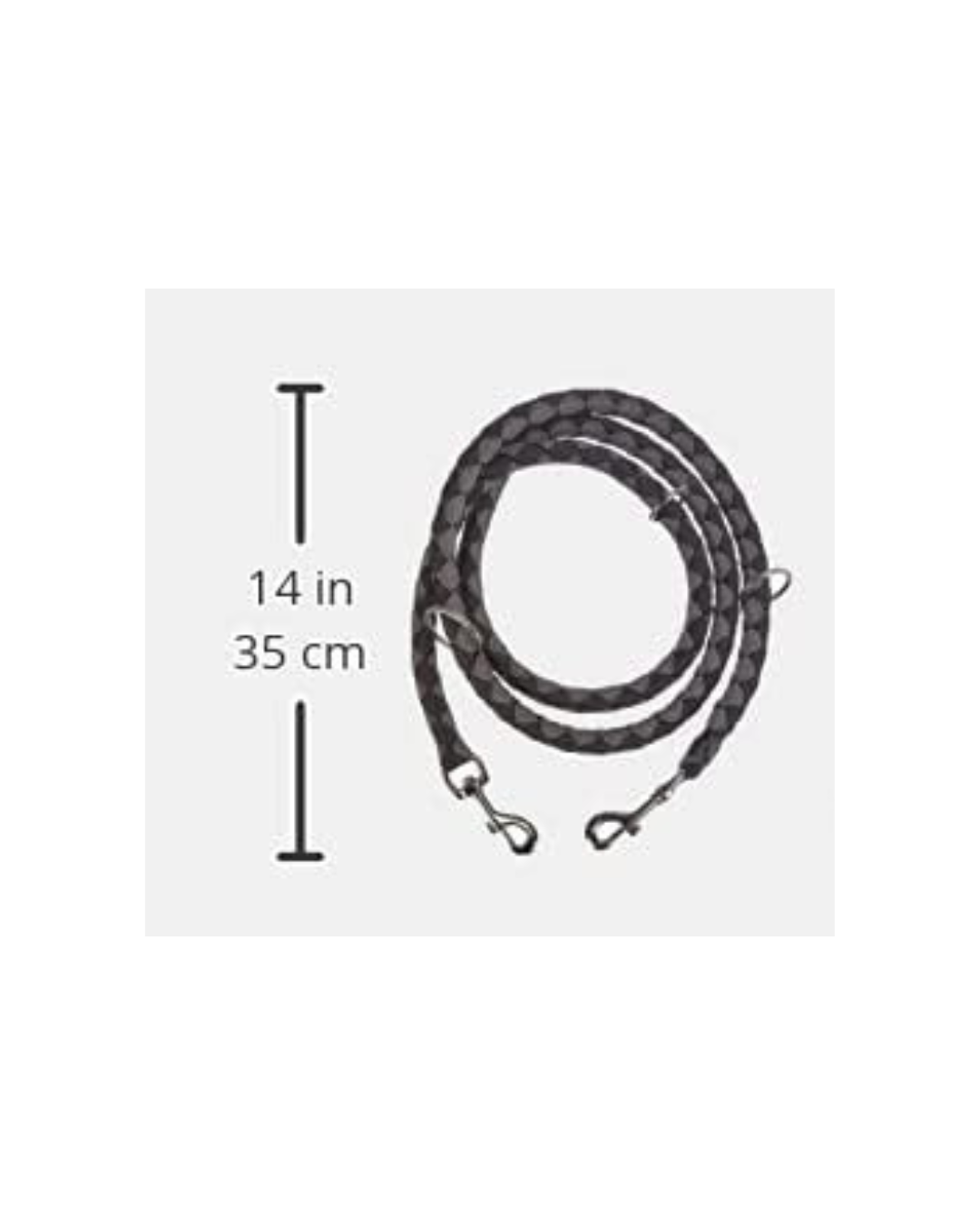 Trixie - Tubular Training Leash L-XL 2m/18mm - Color Black/Silver