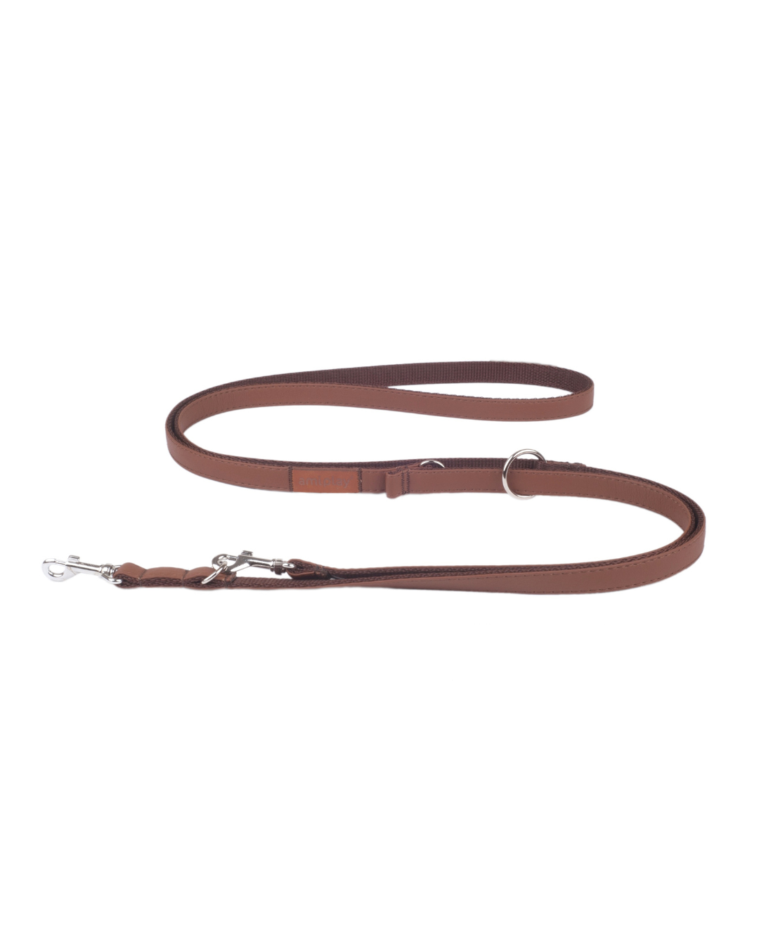 Amiplay - 6 in 1 adjustable leash NEW YORK Brown S