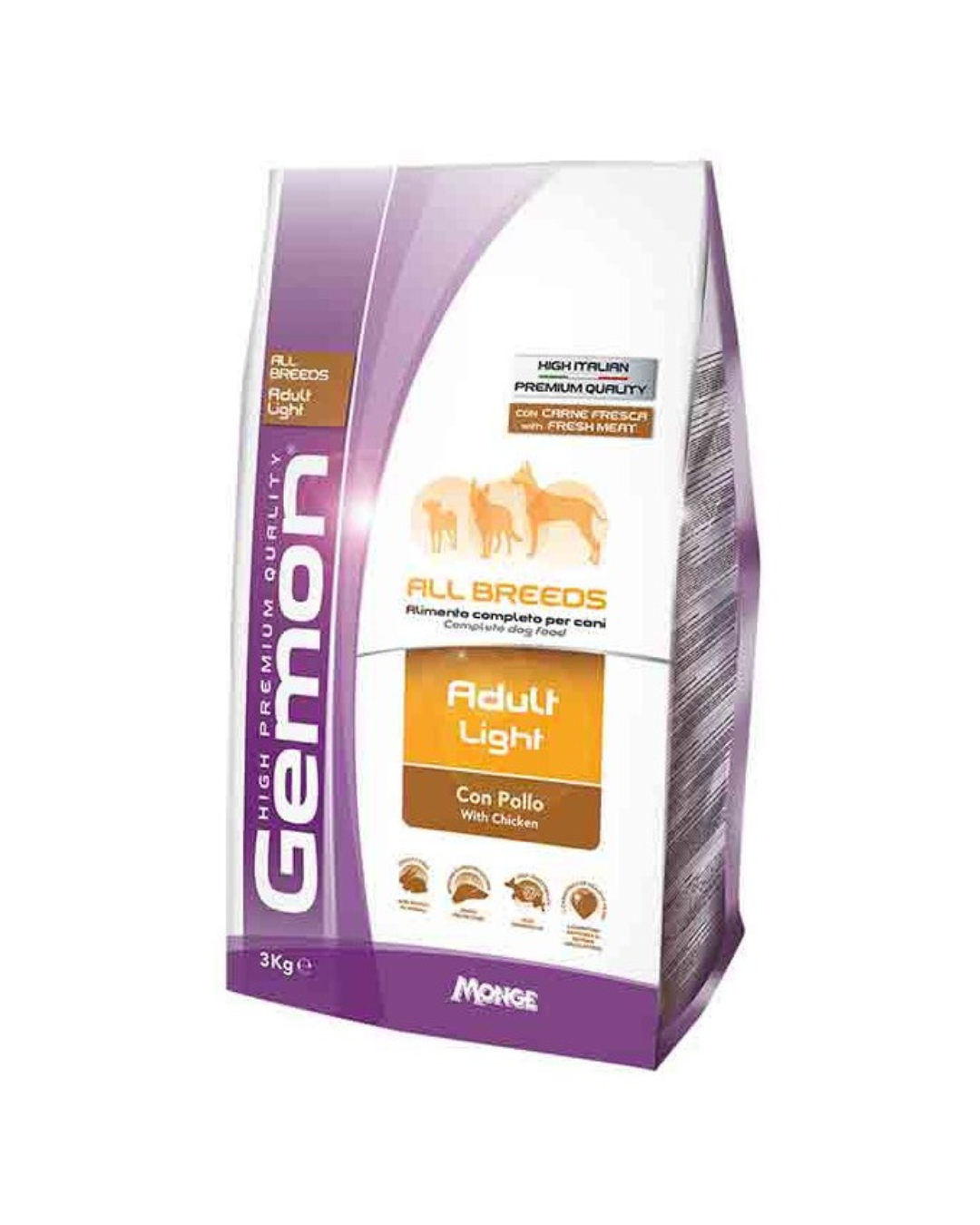 Gemon - All Breeds Adult Light - Pollo 3 kg