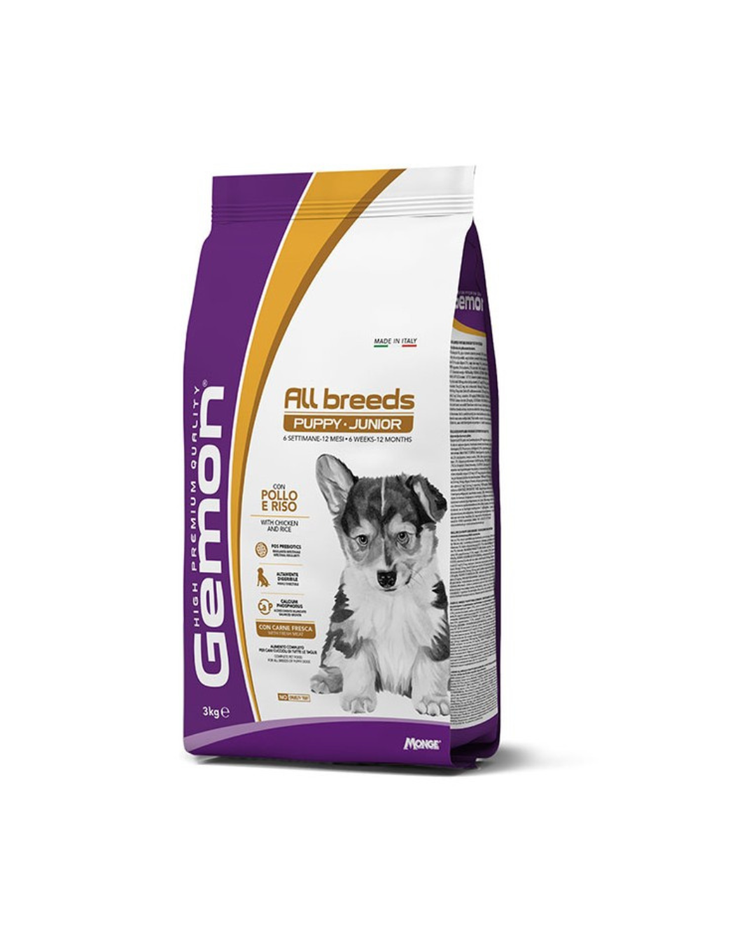 Gemon - All Breeds Puppy &amp; Junior - Chicken and Rice 3 kg