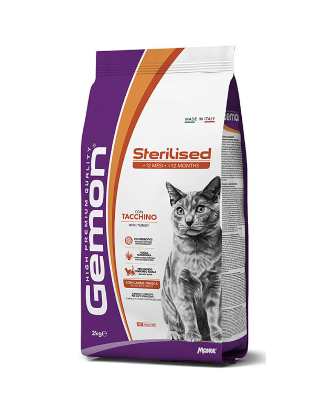 Gemon - Cat Sterilized - with Turkey 2 kg 