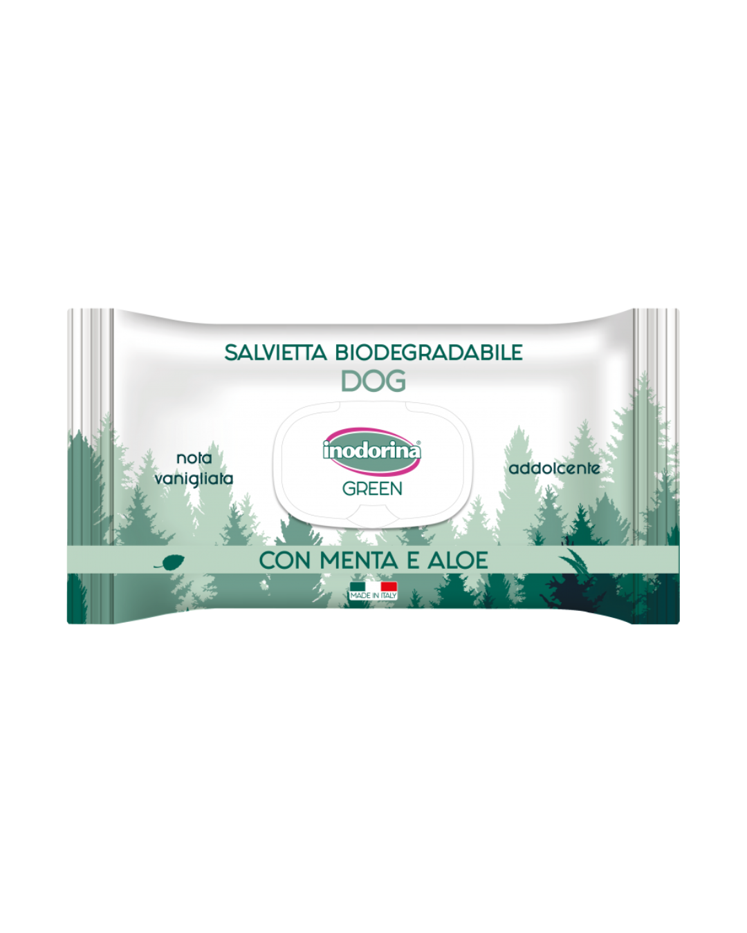 Inodorina - Salviette Green Addolcente - con Menta e Aloe - 30 pz