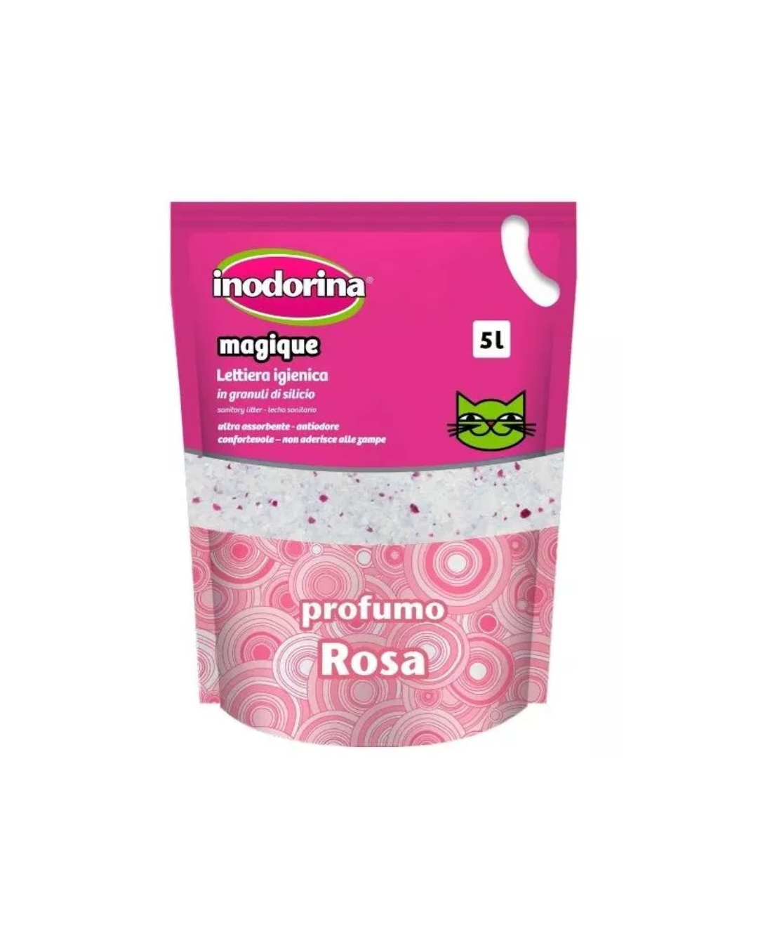 Inodorina - Lettiera Silicio Magique Rosa 5lt