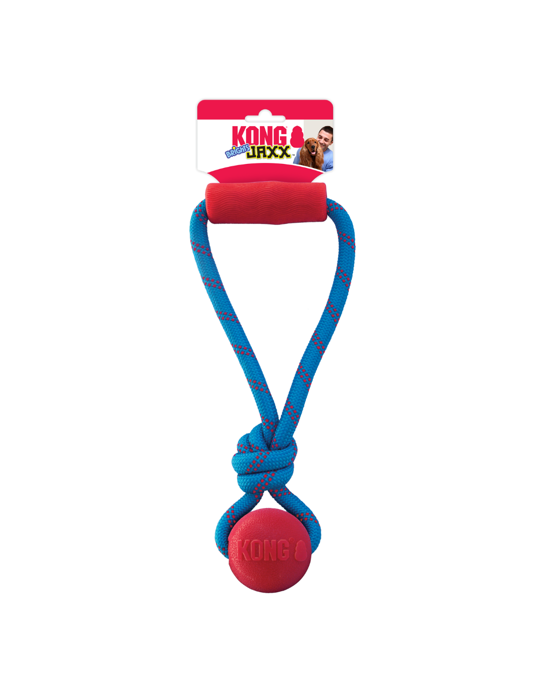 Kong - Jaxx Brights Ball w/Rope Md