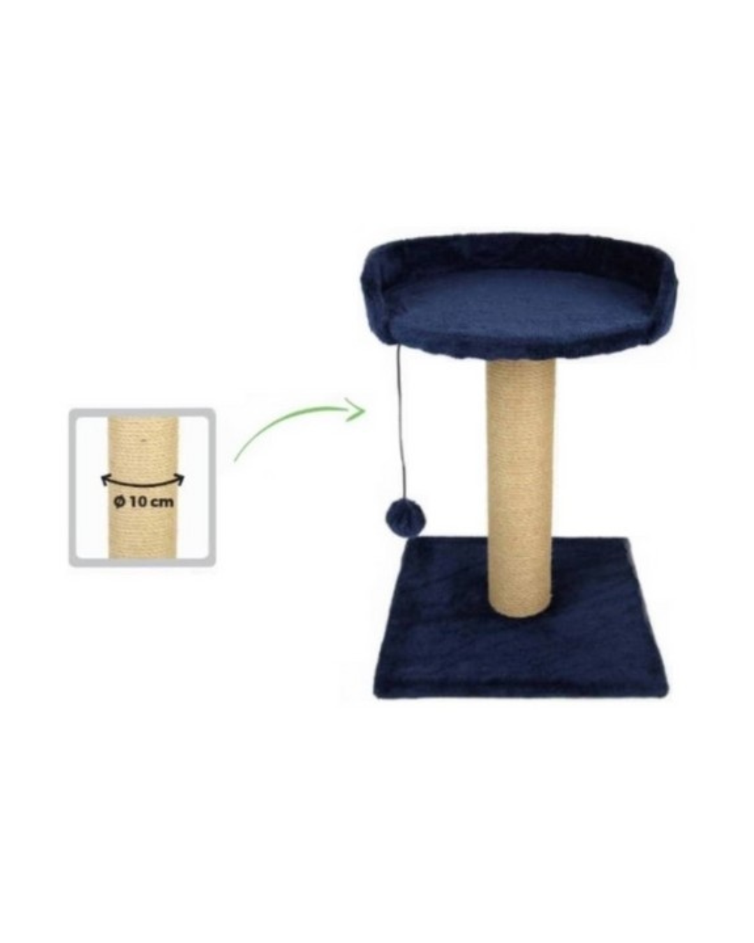 Leopet - Miami Blue Sofa Scratching Post - 40x40x50h cm