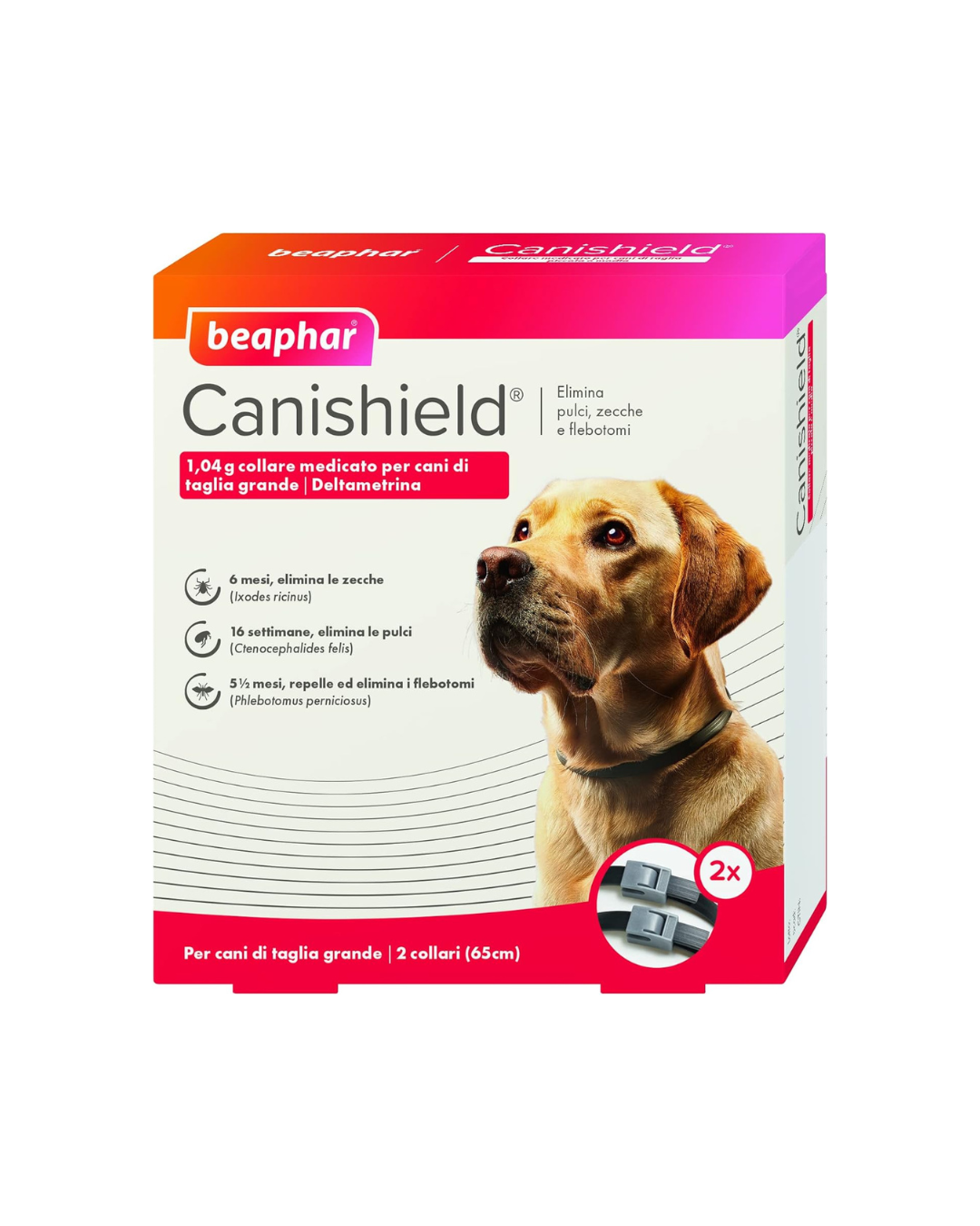 Beaphar Canishield - Anti-parasitic Collar for Large Breed Dogs - Pack of 2 Collars