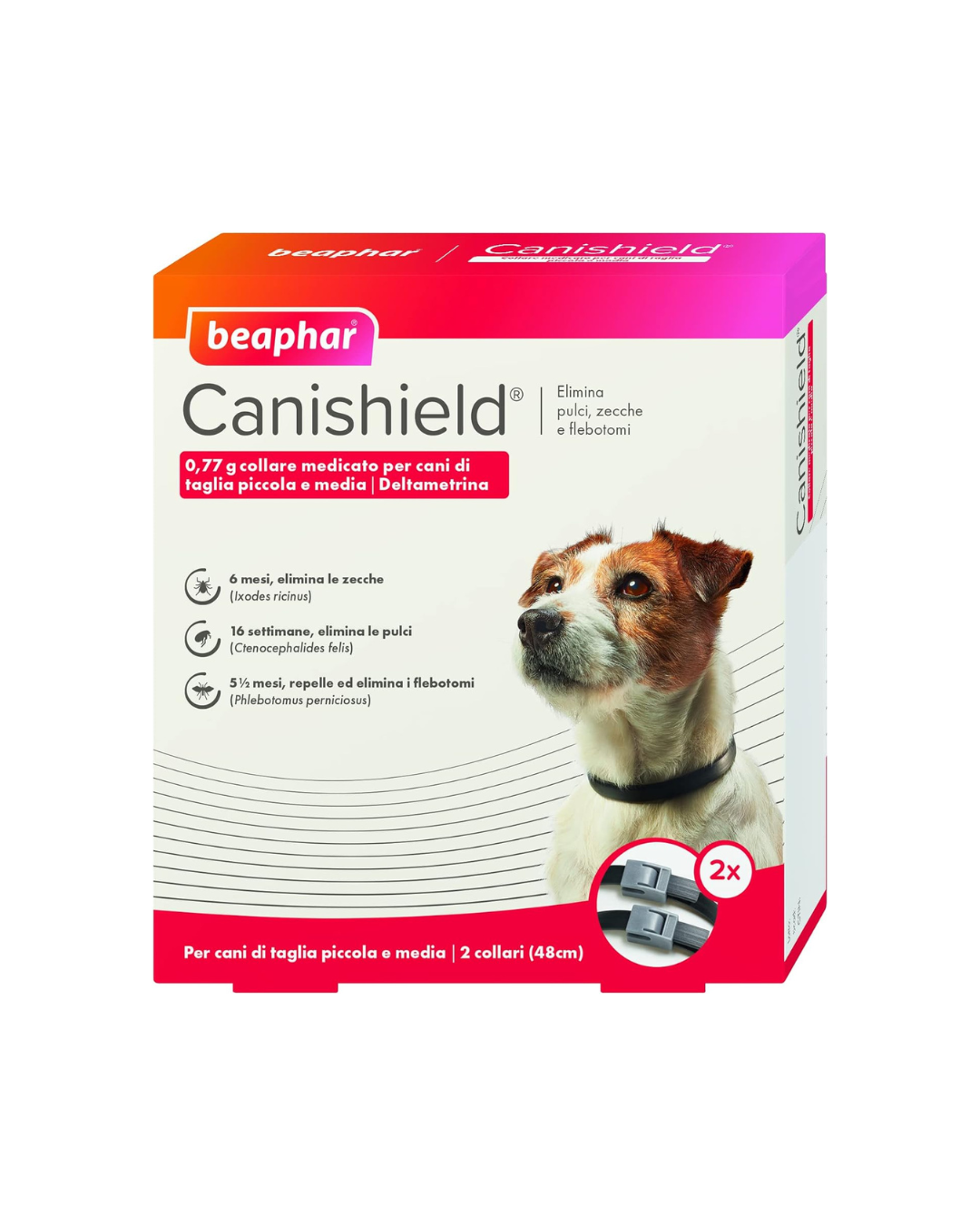 Beaphar Canishield - Collare Antiparassitario Per Cani Di Taglia Piccola e Media - Confezione x2 Collari