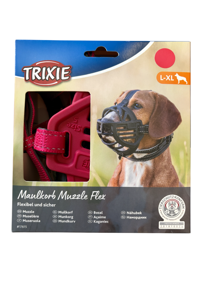 Trixie - Museruola Flex Muzzle Taglia XL-L (Circonferenza interna 35 cm)