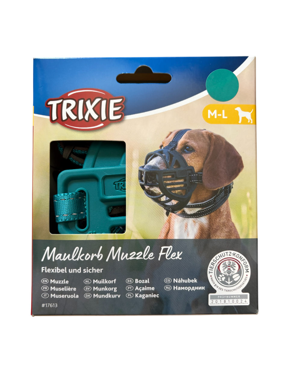 Trixie - Museruola Flex Muzzle Taglia M-L (Circonferenza interna 27 cm)