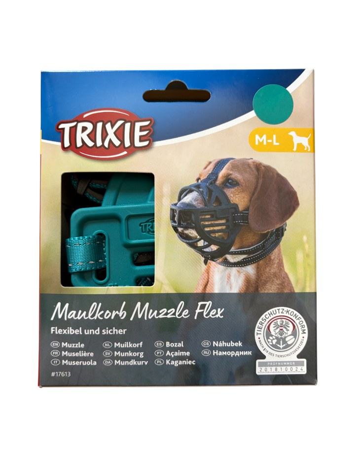 Trixie - Museruola Flex Muzzle Taglia M-L (Circonferenza interna 27 cm)