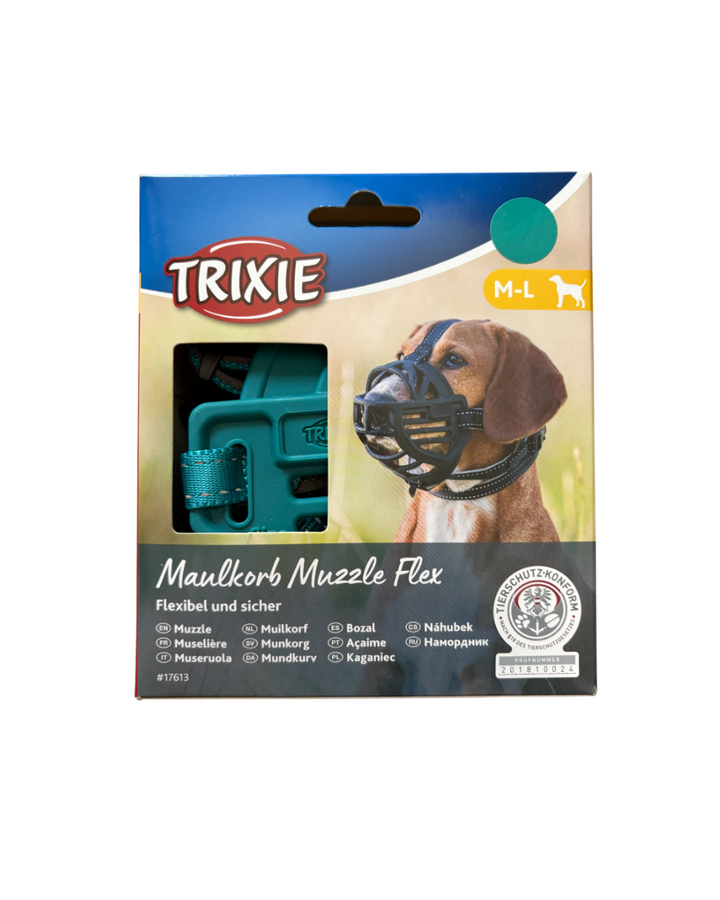 Trixie - Museruola Flex Muzzle Taglia M-L (Circonferenza interna 27 cm)