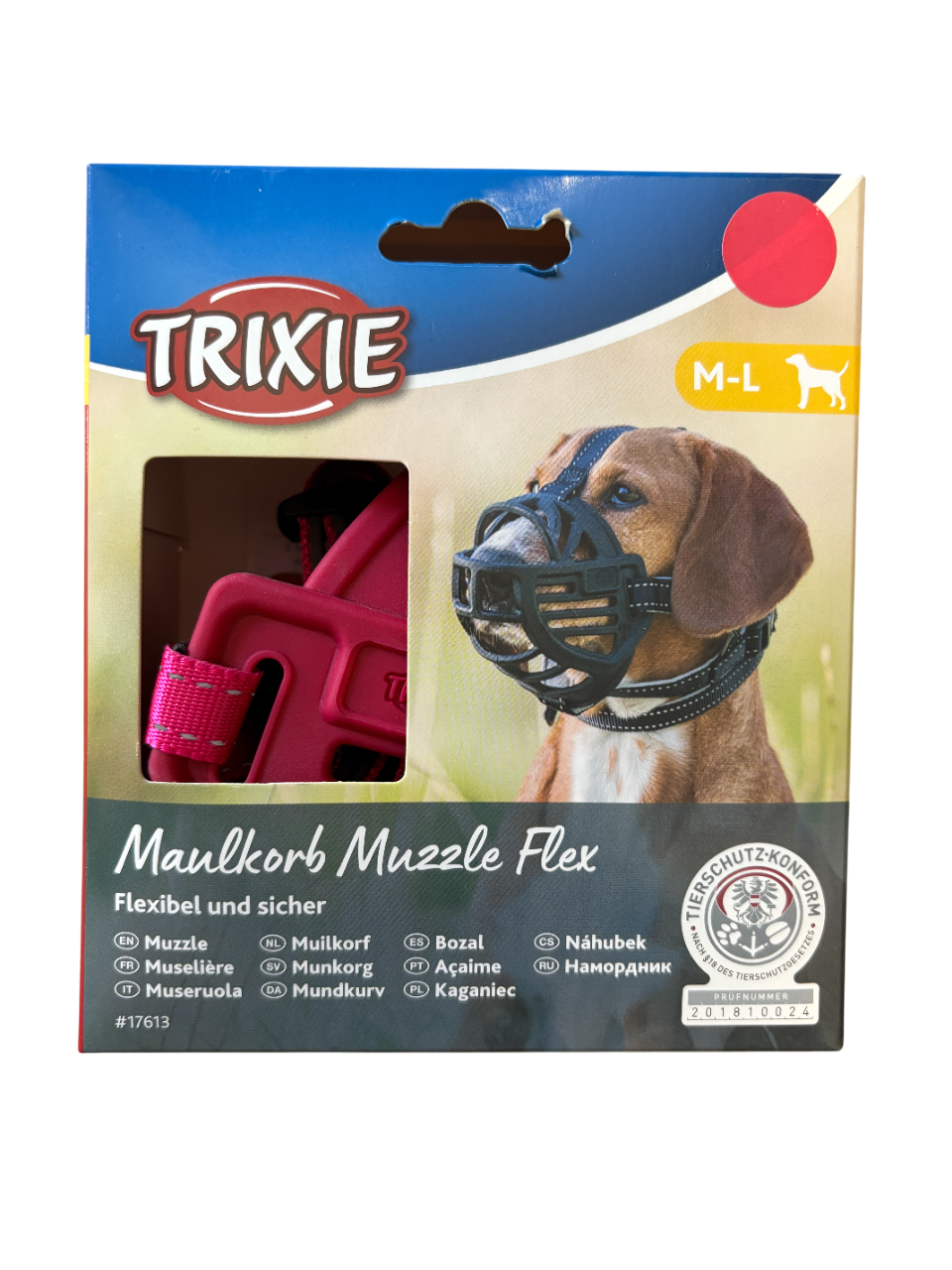 Trixie - Museruola Flex Muzzle Taglia M-L (Circonferenza interna 27 cm)