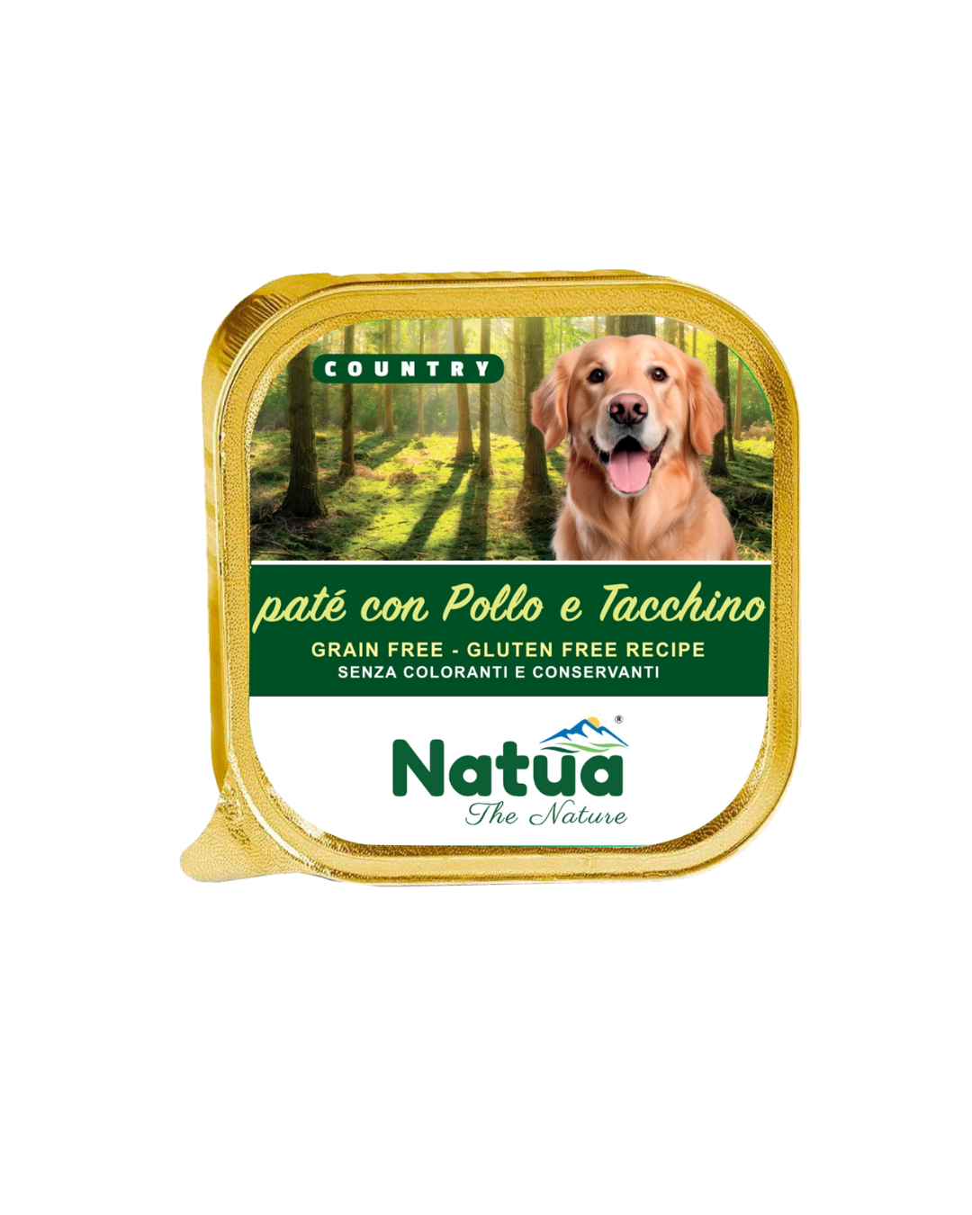Natua dog country - Patè con Pollo e Tacchino - 300 gr