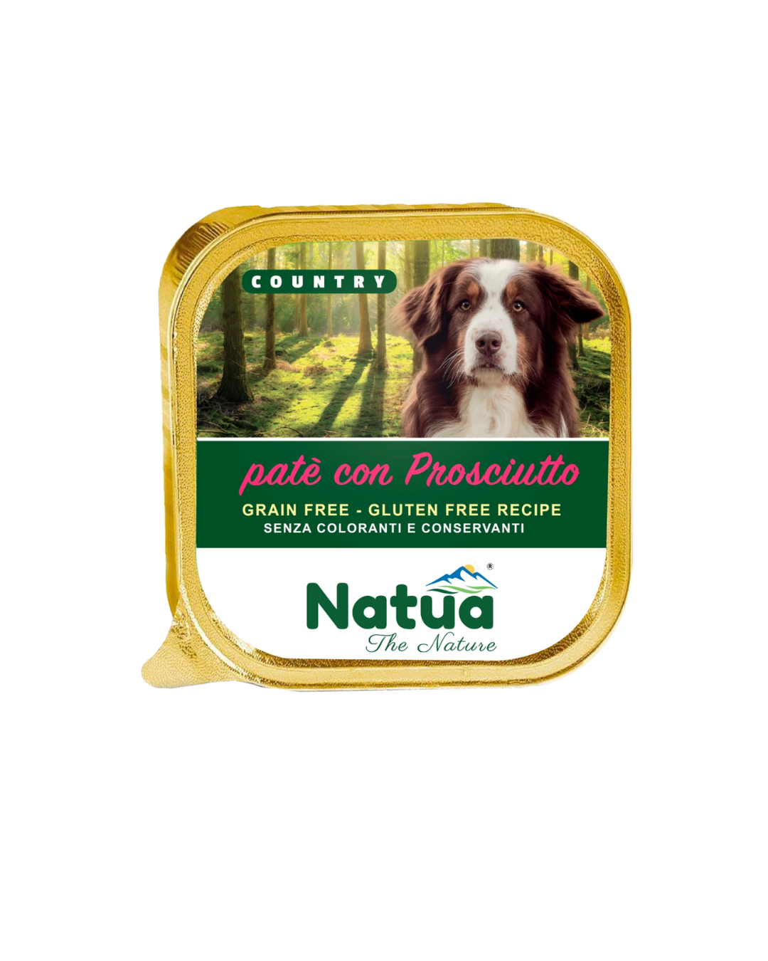 Natua dog country - Patè con Prosciutto - 300 gr