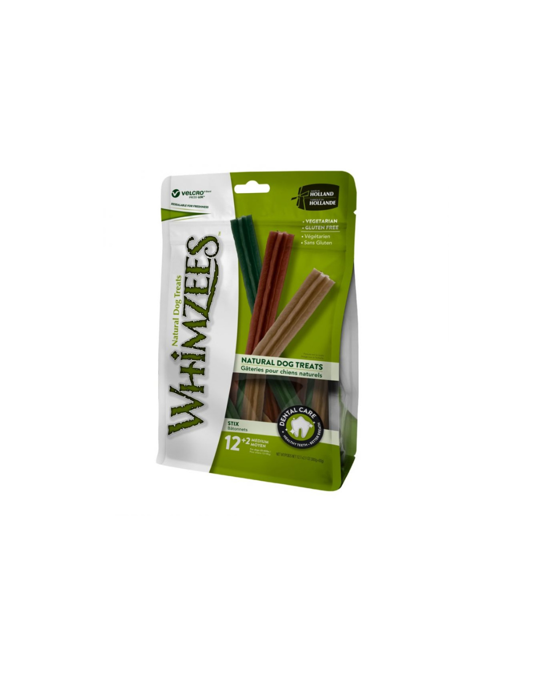 Whimzees - Dental Stick Vegetale - Taglia M - Busta Weekly 14 Pezzi