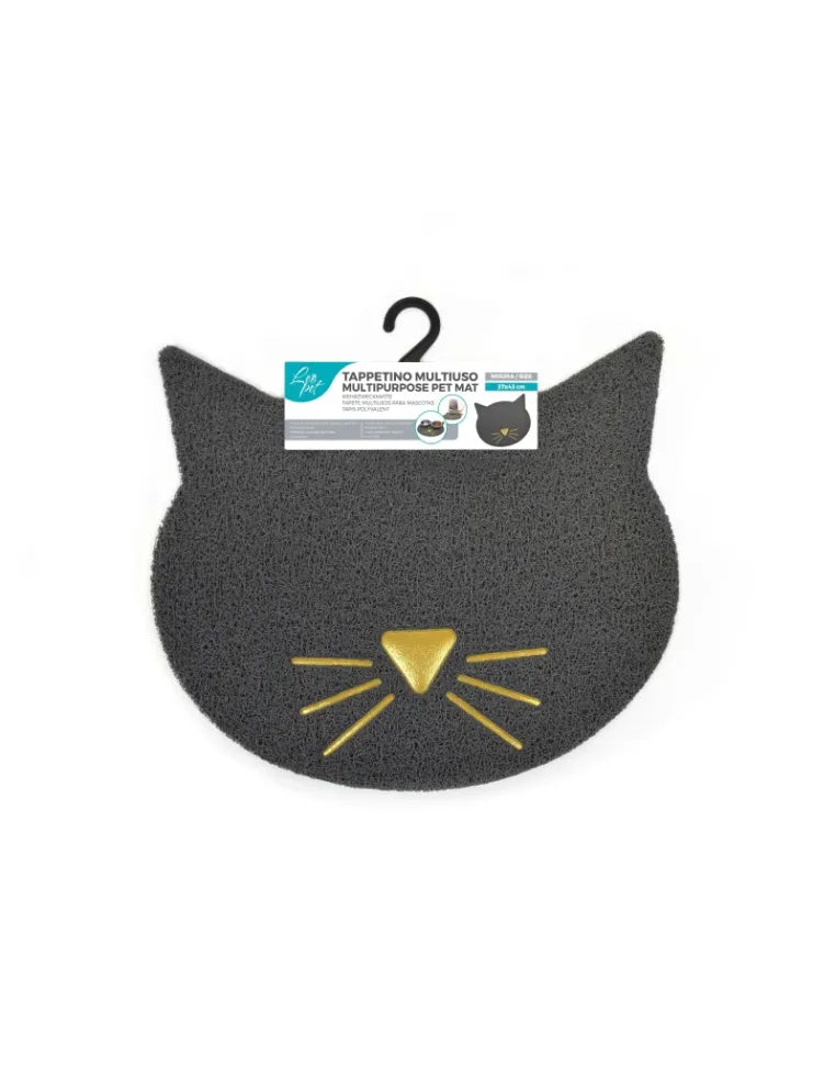 Leopet - Tappetino Multiuso Forma Gatto 37x43 cm - Rufee